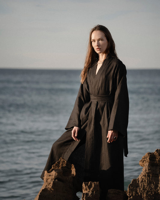 "Aiko" Linen Robe