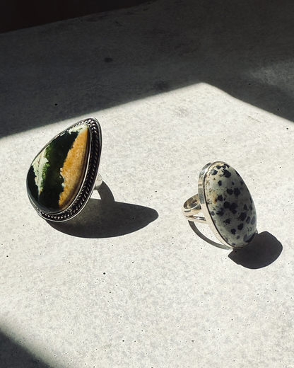 Dalmatian Jasper Ring