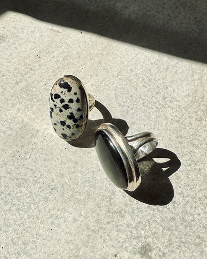 Dalmatian Jasper Ring